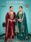 Saptrang Vol 2 By Triple Aaa Viscose Silk Jacquard Designer Dress Material Wholesale Online